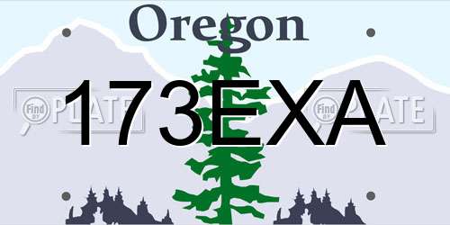 173EXA Oregon License Plate