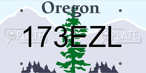 173EZL Oregon License Plate