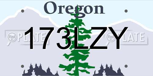 173LZY Oregon License Plate