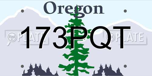 173PQT Oregon License Plate