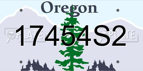 17454S2 Oregon License Plate