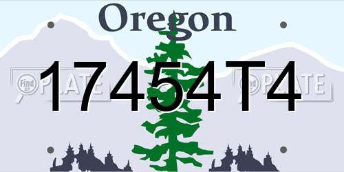 17454T4 Oregon License Plate
