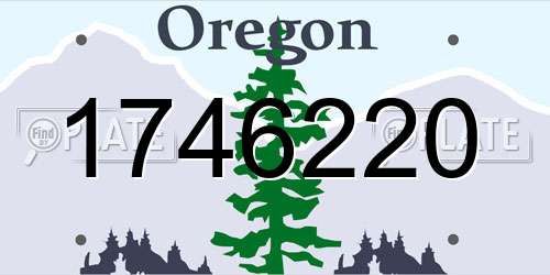 1746220 Oregon License Plate