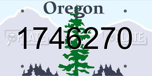1746270 Oregon License Plate