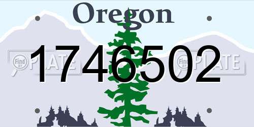 1746502 Oregon License Plate