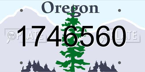 1746560 Oregon License Plate
