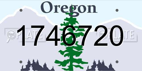 1746720 Oregon License Plate