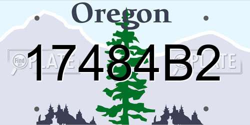 17484B2 Oregon License Plate