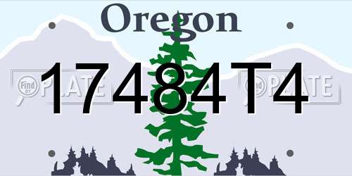 17484T4 Oregon License Plate