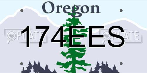 174EES Oregon License Plate