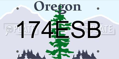 174ESB Oregon License Plate