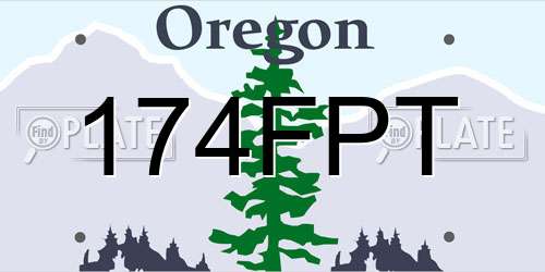 174FPT Oregon License Plate