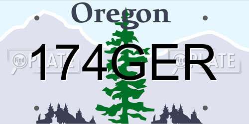 174GER Oregon License Plate