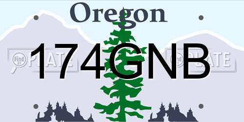 174GNB Oregon License Plate