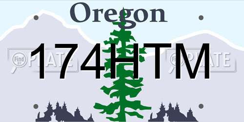 174HTM Oregon License Plate