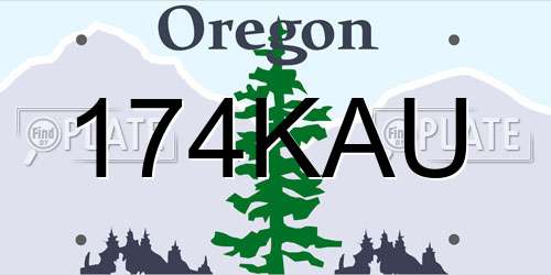174KAU Oregon License Plate