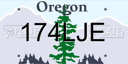 174LJE Oregon License Plate