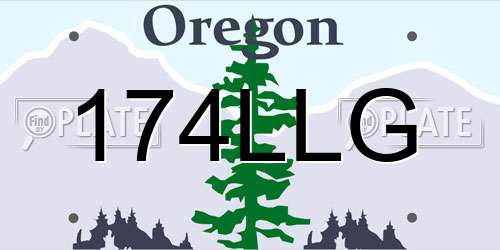 174LLG Oregon License Plate