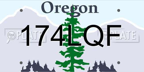 174LQF Oregon License Plate