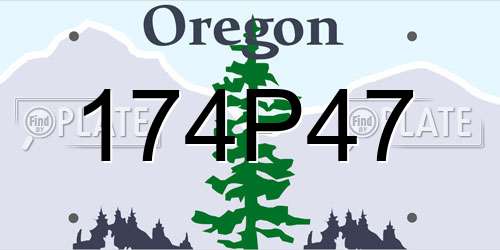 174P47 Oregon License Plate