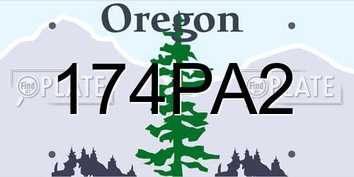 174PA2 Oregon License Plate