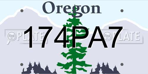 174PA7 Oregon License Plate