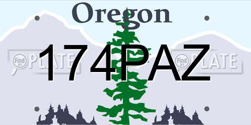 174PAZ Oregon License Plate