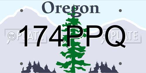 174PPQ Oregon License Plate