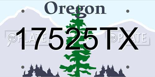 17525TX Oregon License Plate