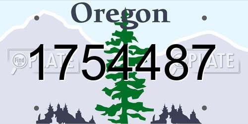 1754487 Oregon License Plate