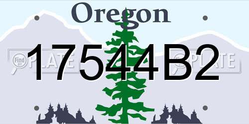 17544B2 Oregon License Plate