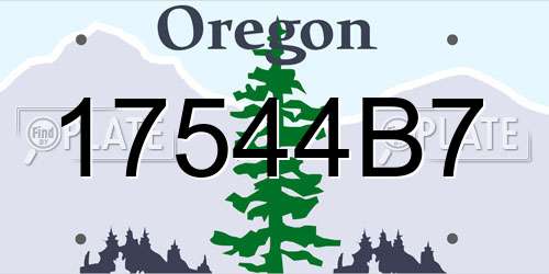 17544B7 Oregon License Plate