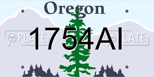 1754AI Oregon License Plate