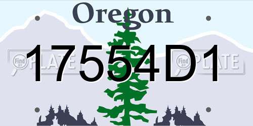 17554D1 Oregon License Plate