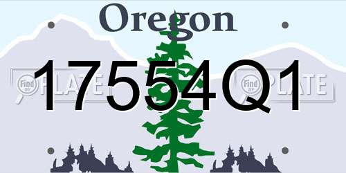 17554Q1 Oregon License Plate
