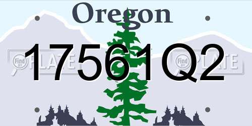17561Q2 Oregon License Plate