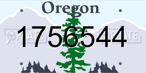 1756544 Oregon License Plate