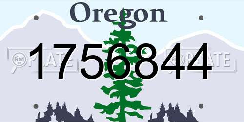 1756844 Oregon License Plate