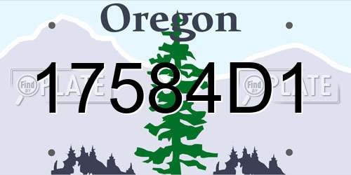 17584D1 Oregon License Plate