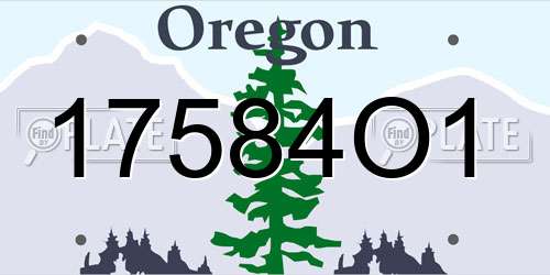 17584O1 Oregon License Plate