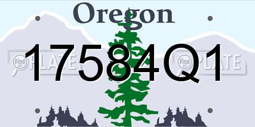 17584Q1 Oregon License Plate