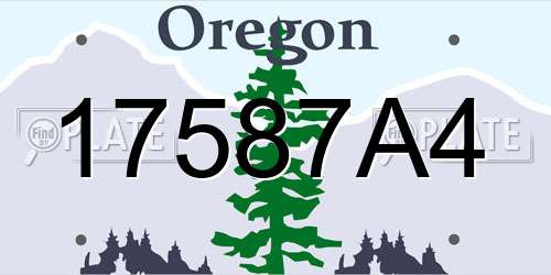 17587A4 Oregon License Plate