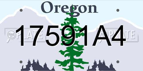 17591A4 Oregon License Plate