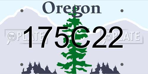 175C22 Oregon License Plate