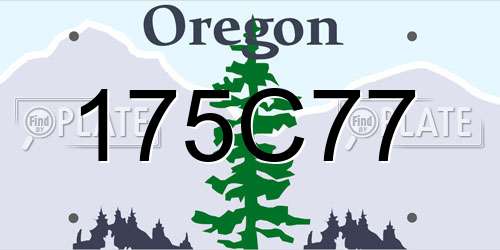 175C77 Oregon License Plate