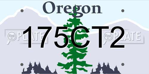 175CT2 Oregon License Plate