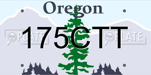175CTT Oregon License Plate