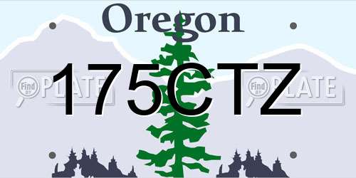 175CTZ Oregon License Plate
