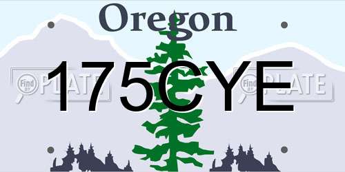 175CYE Oregon License Plate