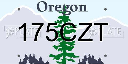 175CZT Oregon License Plate